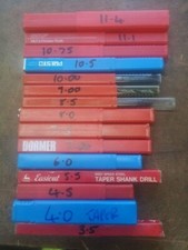 15 x  Morse taper drills  MT 1