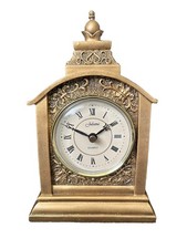 Juliana Quartz Mantel Clock Crosa 2001 Gold Effect Battery Powered ( Ex-Display