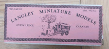 Langley Miniature Models Gypsy Ledge Caravan OO GAUGE VO/GC