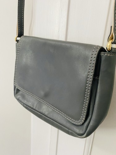 Tula grey leather crossbody - tula,