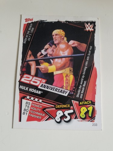 Wwe topps slam attax card - topps,