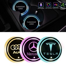 2X RGB Car LED Cup Holder
