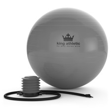 Yoga Ball Exercise Pilates Swiss Balance Workout Fitness Gym  Grey w/ pump