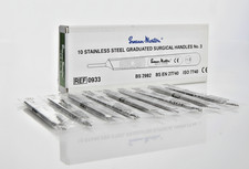 PRO Pack: 10 Swann-Morton No. 3 Scalpel Handles Stainless Steel Ref 0933