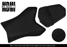 FITS YAMAHA FZ1 FAZER 06-12 CUSTOM ALL GRIP VINYL SEAT COVER SET BLACK STITCH