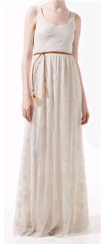 Zara cream floral embroidered - zara,
