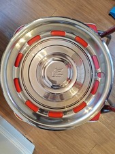Rolls-Royce Silver Shadow Vented Hub Cap – Metal Wheel Trim with white enamel. 