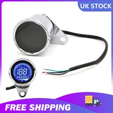 LED Digital Motorcycle Speedometer Mph Speed Gauge Oil Level Meter Universal 12V