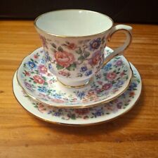  Royal Sutherland Fine Bone China Trio Of Cup , Saucer And Side Plate