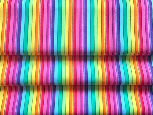 Rainbow stripe fabric - stripe,