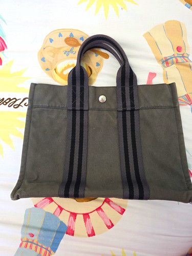 Hermès grey cotton canvas - grey,