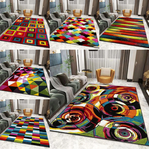 Large area multi color rugs - color,