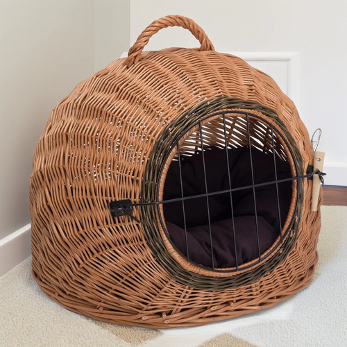 Wicker pet carrier - pet,