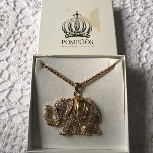 Pompoos gold tone elephant - gold,