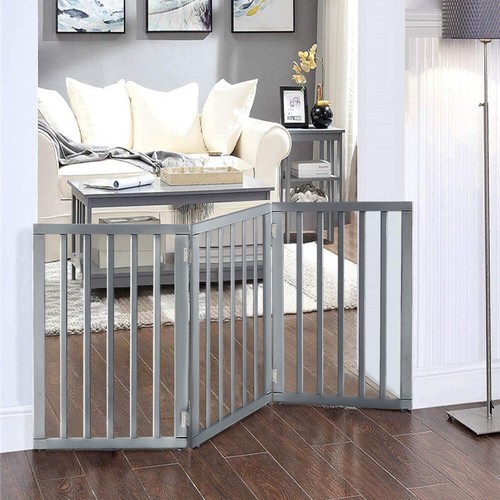 Grey panels folding wooden - grey, 3