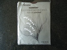 Worn Aristoc Harmony Point FULLY FASHIONED FF Nylon Stockings 9.5 L Tan VGC Rf54