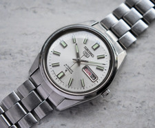 August 1977 Vintage Seiko Automatic Silver Dial Bracelet Men's Watch Day Date
