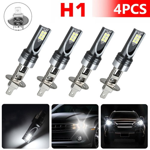 4pcs white led headlight - white,