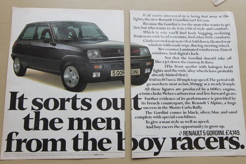 Original renault gordini - renault, 5
