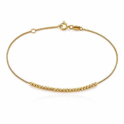 Ball bead bracelet 14k solid - bead,