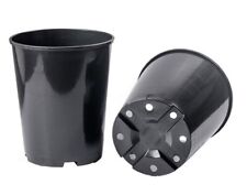 Deep Black Plastic Plant Pot