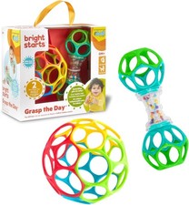 Bright Starts Easy-Grasp Oball Bundle Gift Set - Grasp The Day, Ball and... 
