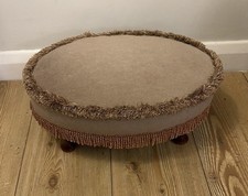 Vintage Oval Upholstered
