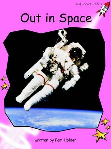 Out space red rocket - space, (red