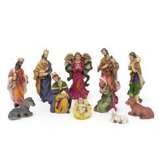 11 Piece Beautifully Detailed Traditional Christmas Nativity Resin Figures