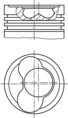 Piston mahle fits 28 - piston, vw