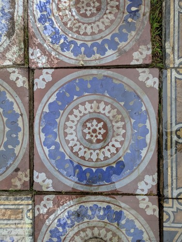 119 large antique - 119, encaustic