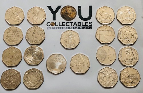 50p coins fifty pence - coins,