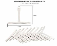 9Pcs Guitar Bass Metal Luthier Tools Understring Radius Gauge Setup Fret UK!!