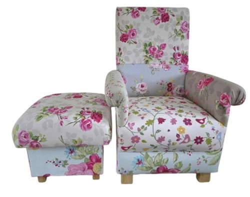 Patchwork fabric adult chair - chair, &