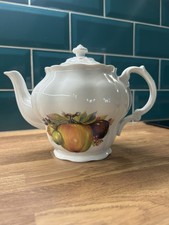 Vintage 1950s Melba Ware Teapot  English Fine Bone China, Orchard Design, Chintz