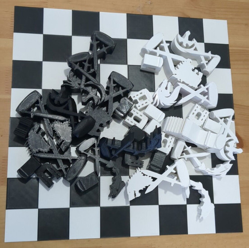 Wooden chess set black white - wooden,
