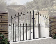 Salva Spear Top Arch Driveway Gates fit 2134mm to 3658mm GAPS wrought iron metal