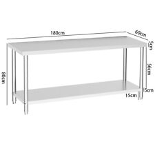 Commercial Catering Work Top Table Stainless Steel Bench Kitchen Food Storage