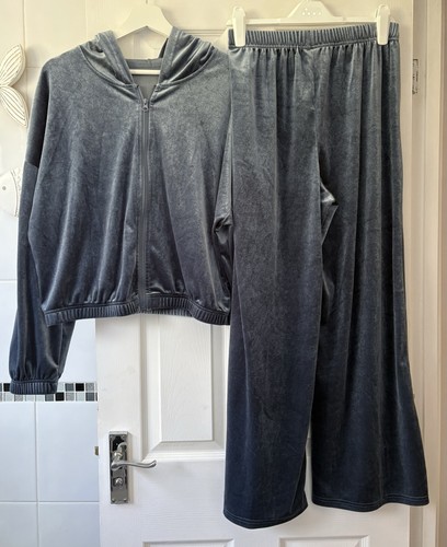 Ord grey velour tracksuit - co-ord,