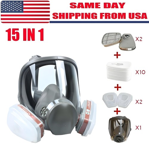Reusable full face gas mask - full,