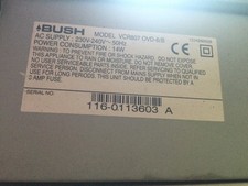 Bush VCR 807 VHS Video