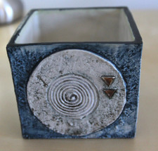 Troika Pottery Cube Vase by