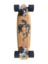 D Street Bamboo Aries Wooden Cruiser Skateboard 6.0” x 23.0” Used as a Display