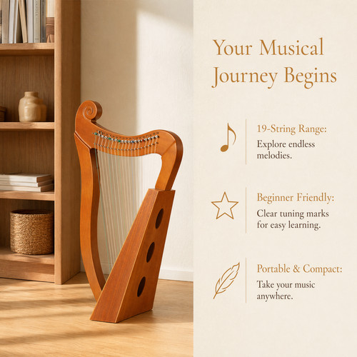 String lyre irish harp - 19,