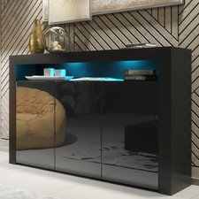 155cm TV Unit Sideboard Cabinet I Gloss Matt Doors I Free LED Living Room