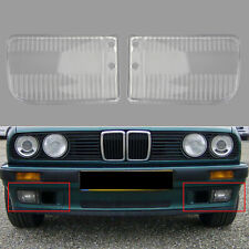 Pair Front Bumper Fog Lights Clear Plastic Lens Fits BMW E30 318i 318is 82-91 UK