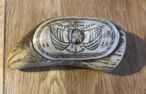 Vintage faux scrimshaw - vintage,