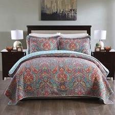 Bohemian Royal Multi Colour Cotton 3 Piece Bedspread Bedding Set