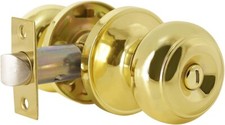 Probrico Home Bed & Bath Privacy Door Knob in Polished Brass, Flat Ball Interior