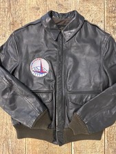 Avirex Type A2 Flight Jacket Made USA Leather Tg 42 Army Air Forces Brown 80’s